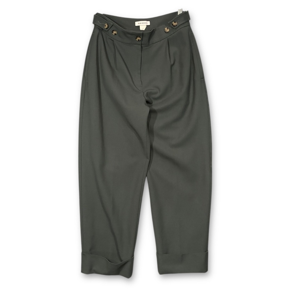 Club Monaco Wool Blend High Waisted Pleated Trousers Pants Dark Gray Women's‎ 4